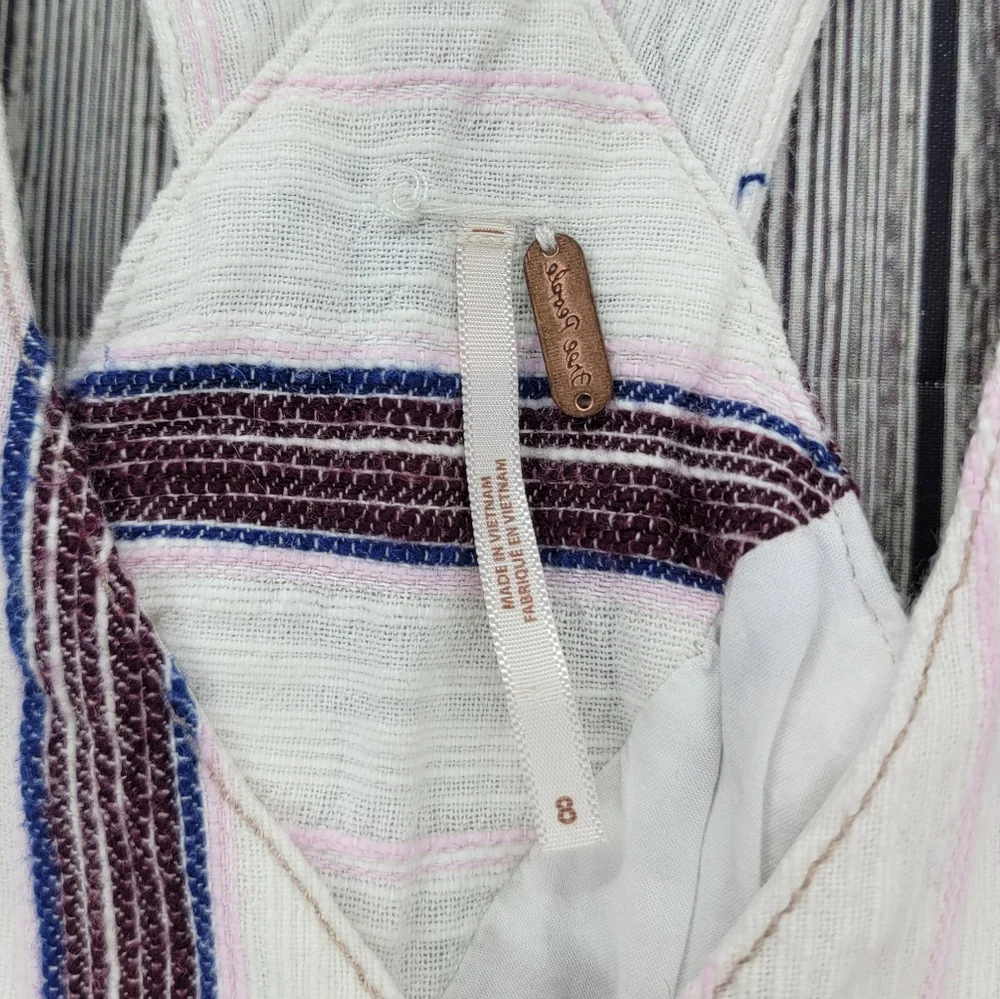 Free People Canyonlands Cotton Striped Overall Jumper Dress - Picture 6 of 14